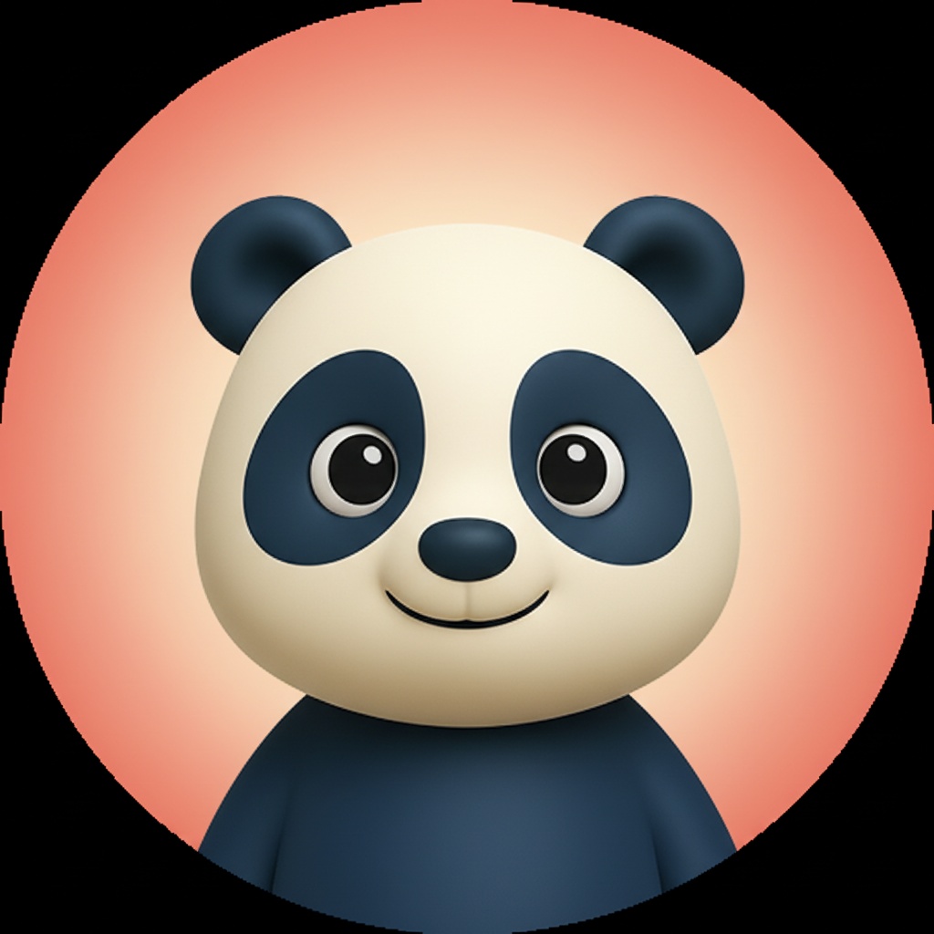 Paandaa panda maskotu portresi